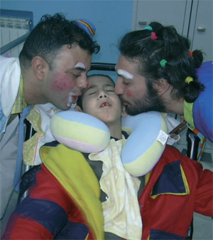 clown dottori con paziente